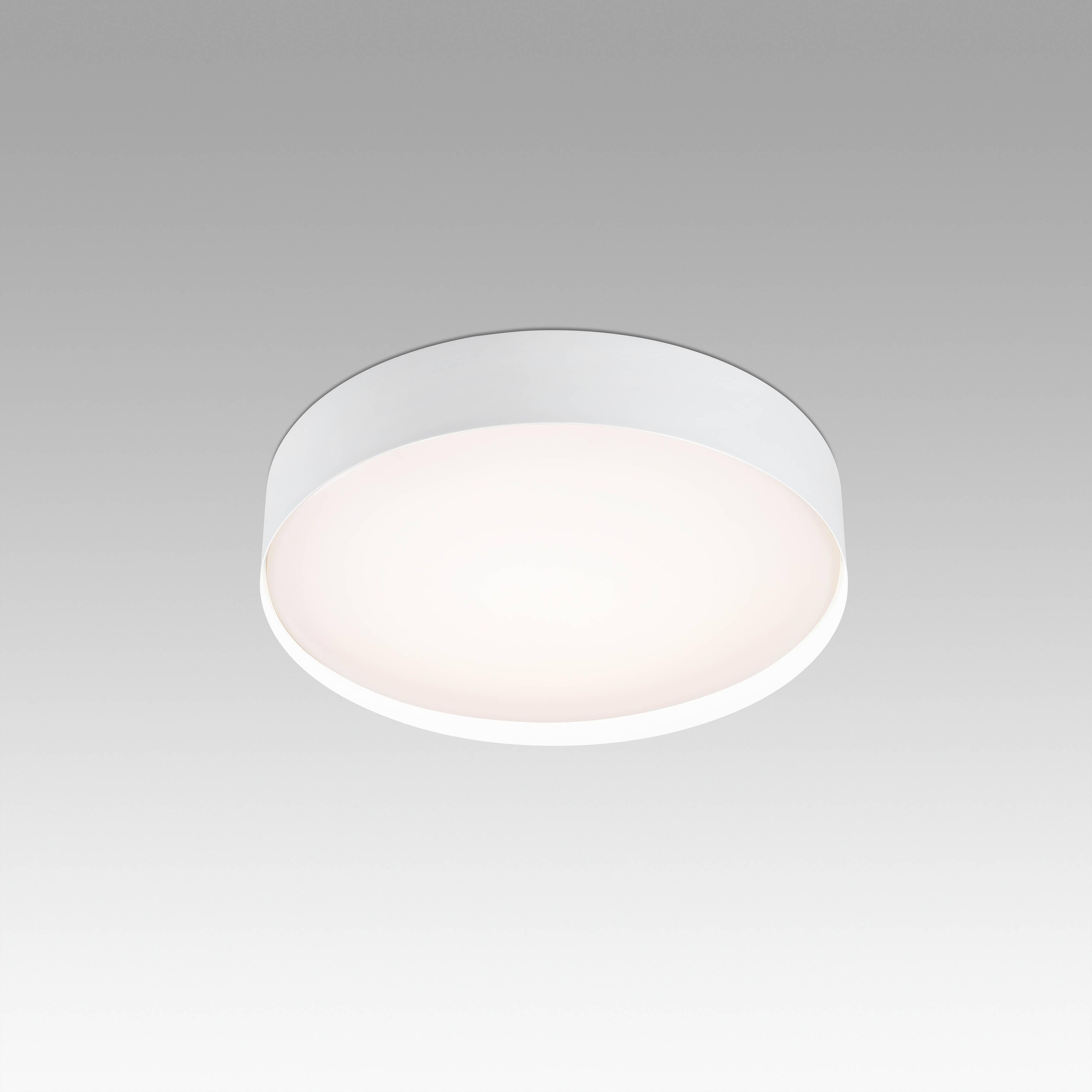 Vuk LED Round Bathroom Flush Ceiling Light White IP44
