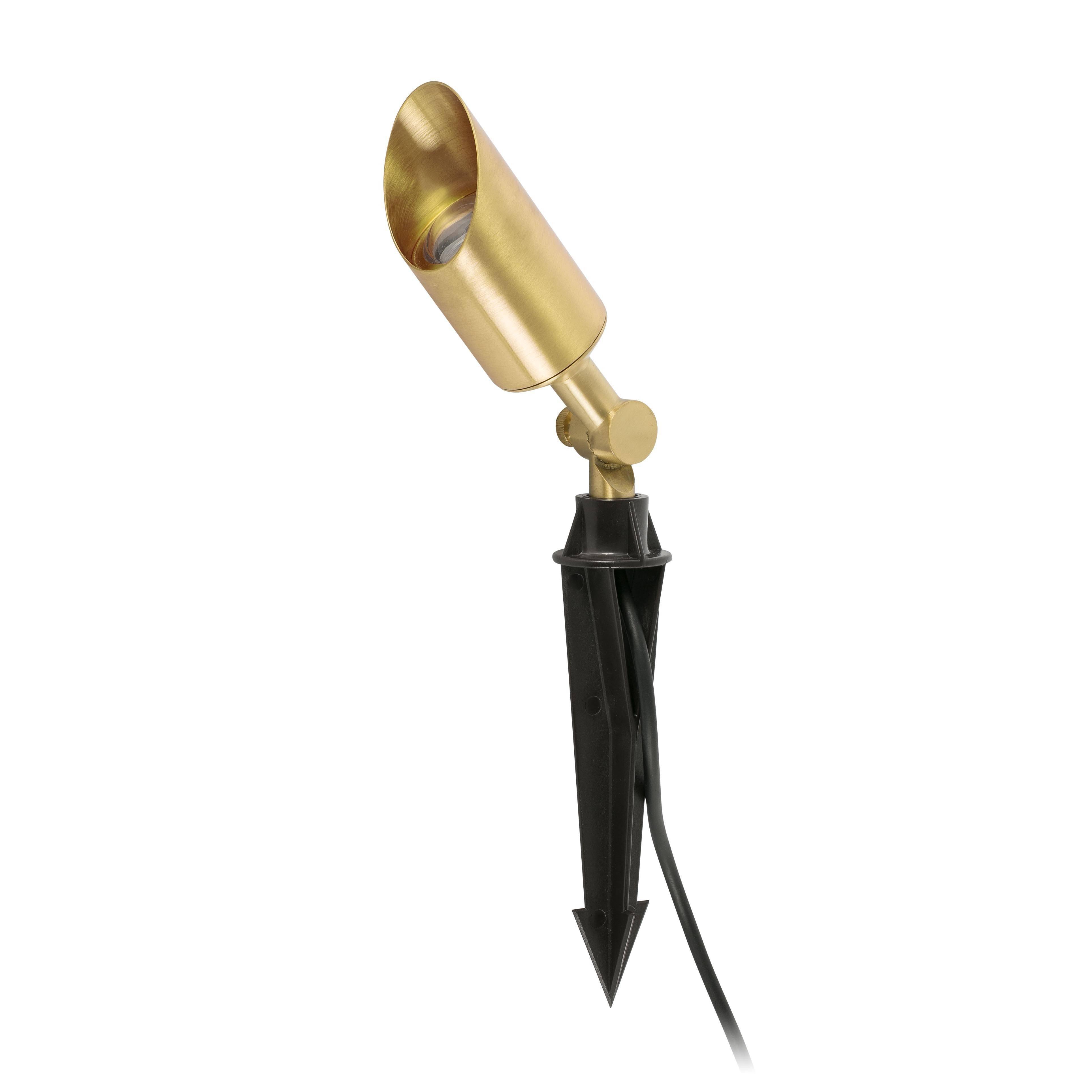 Andy Outdoor Satin Gold Spike Lamp IP65 GU10