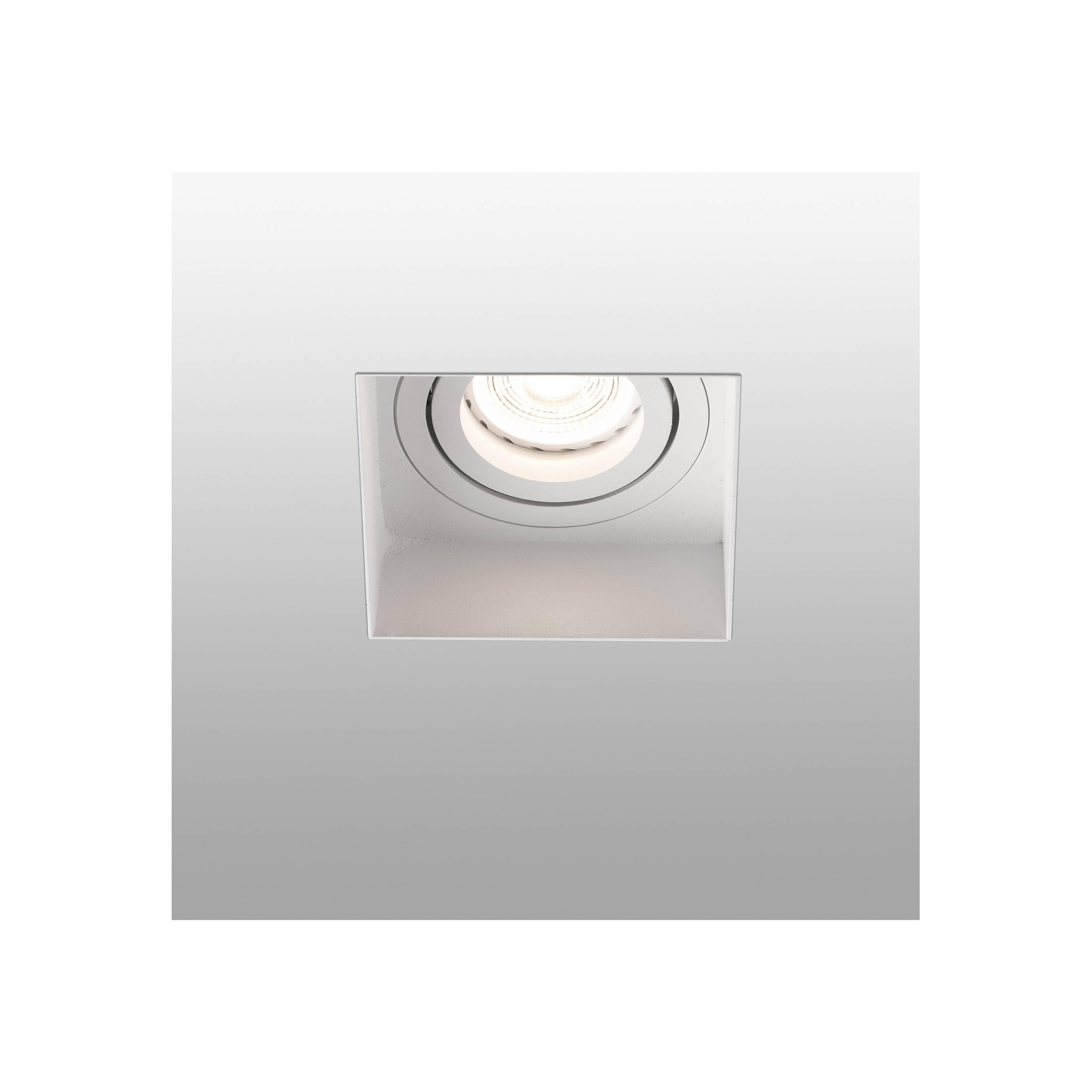 Hyde White Tiltable square recessed Downlight Trimless GU10