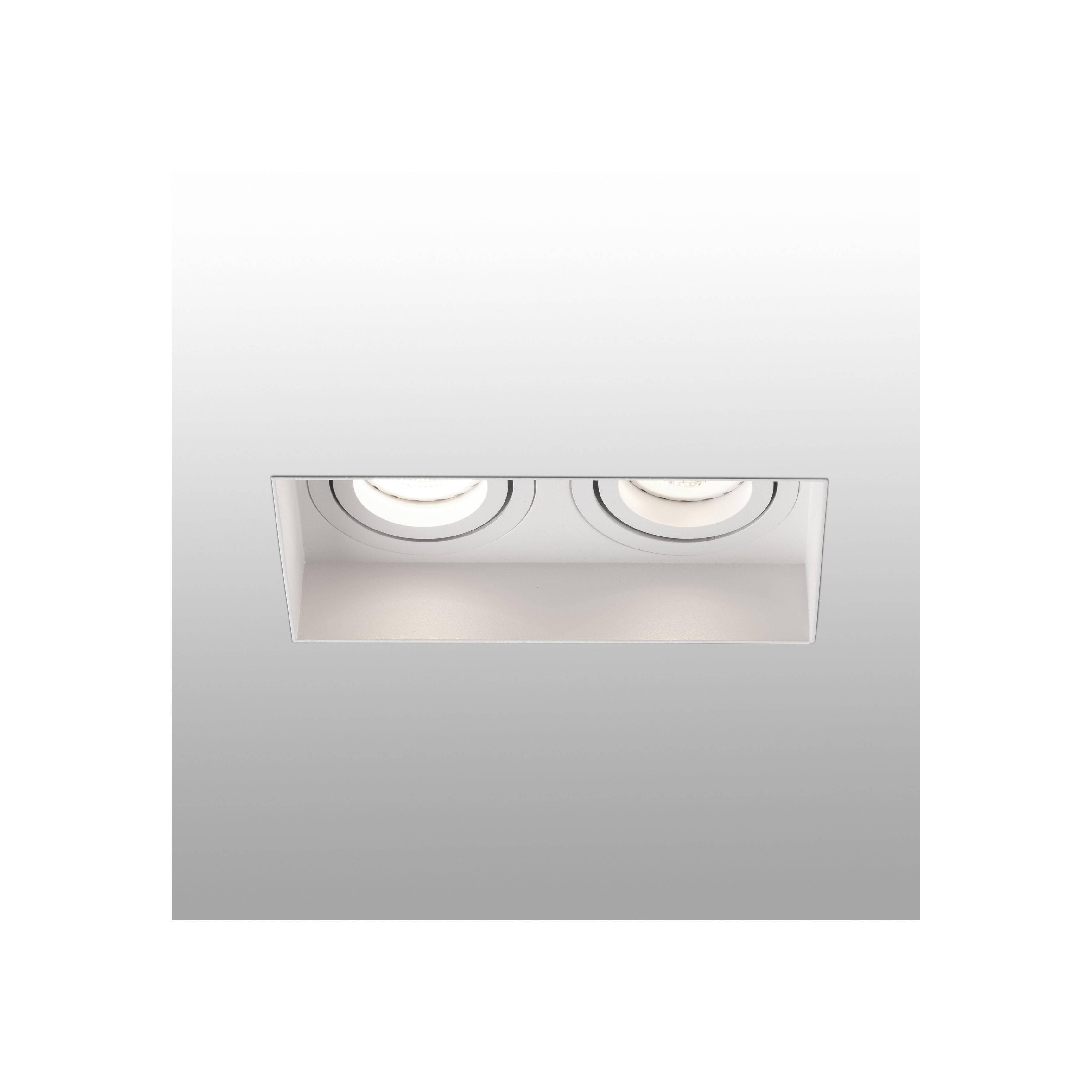 Hyde Trimless White Tiltable square Recessed Downlight GU10