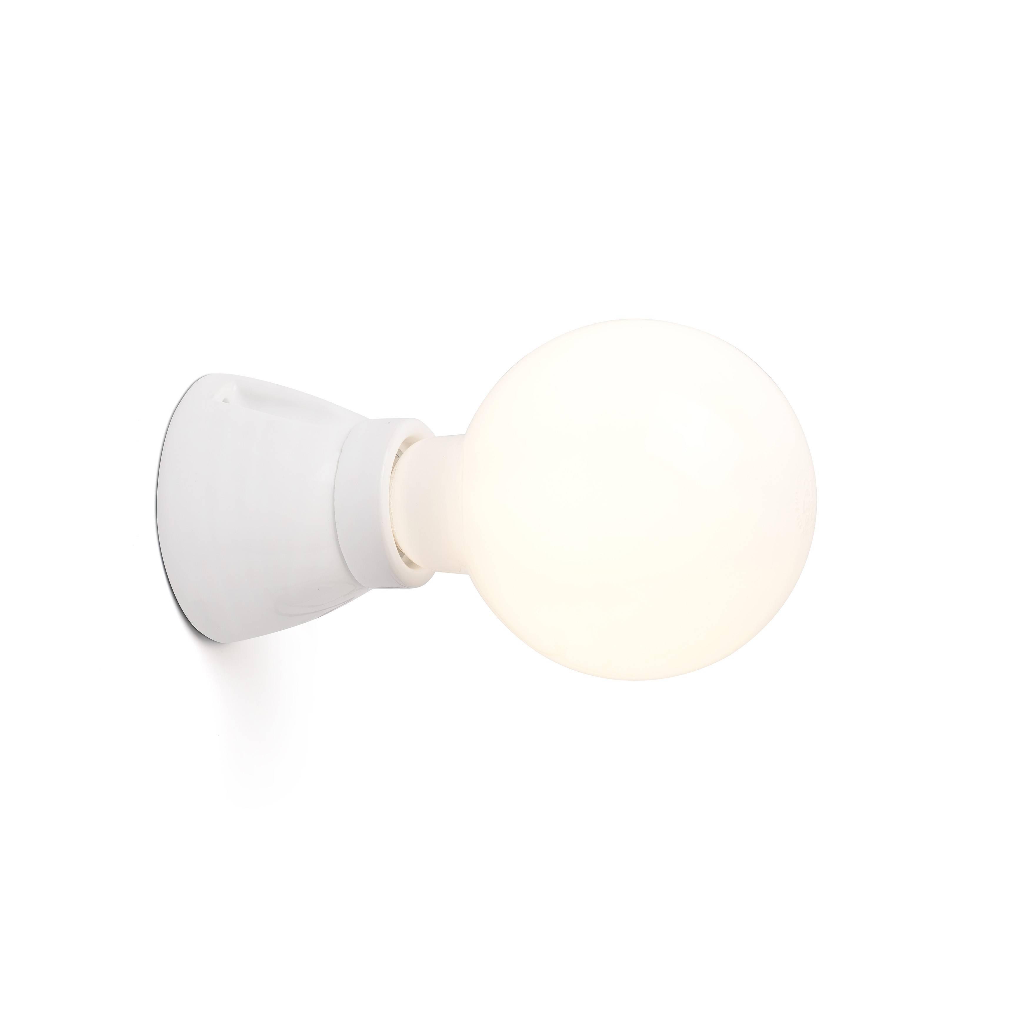 Kera Globe Wall Lamp White 1 Light E27