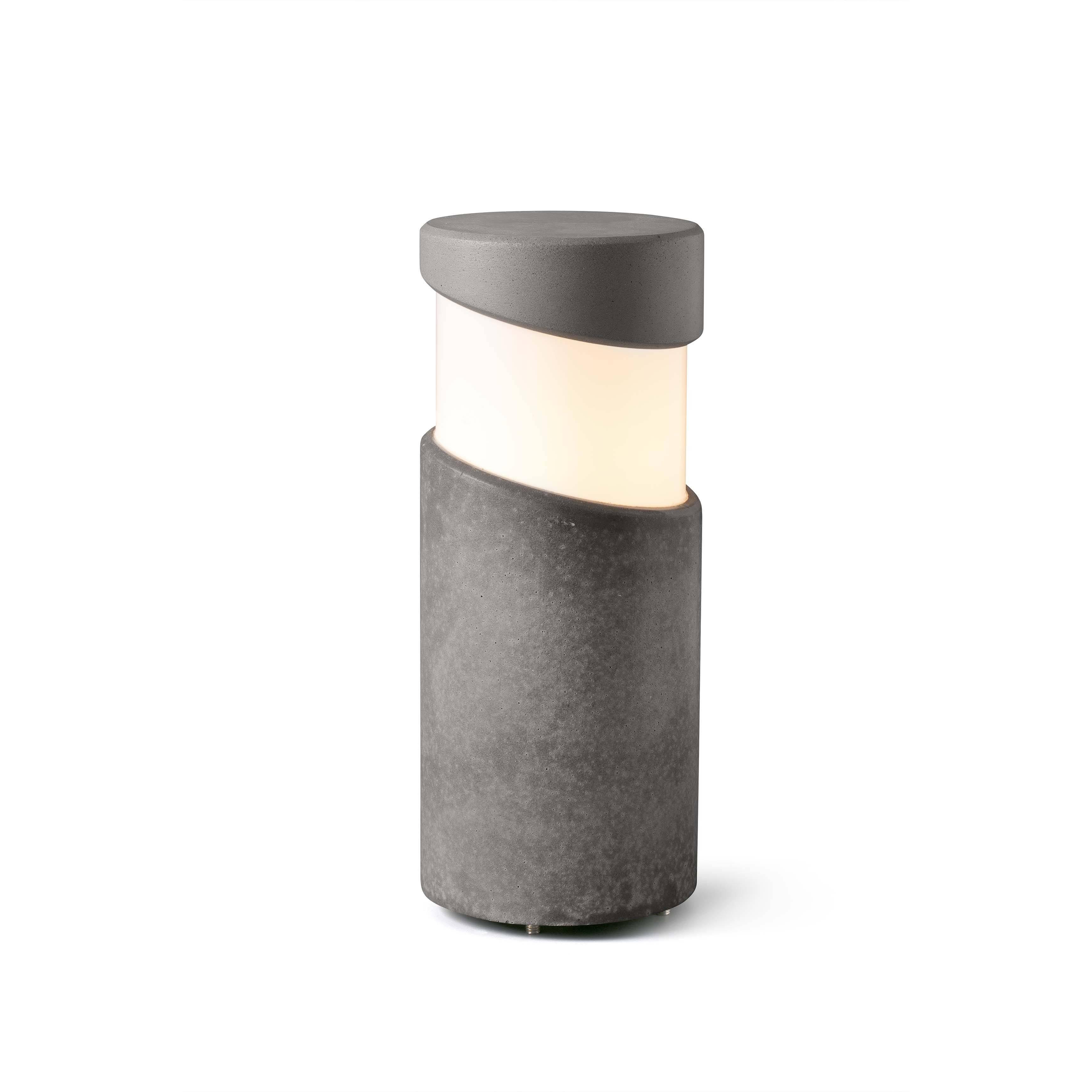 Block Outdoor Bollard Pedestal Light Concrete 1x E27 IP65