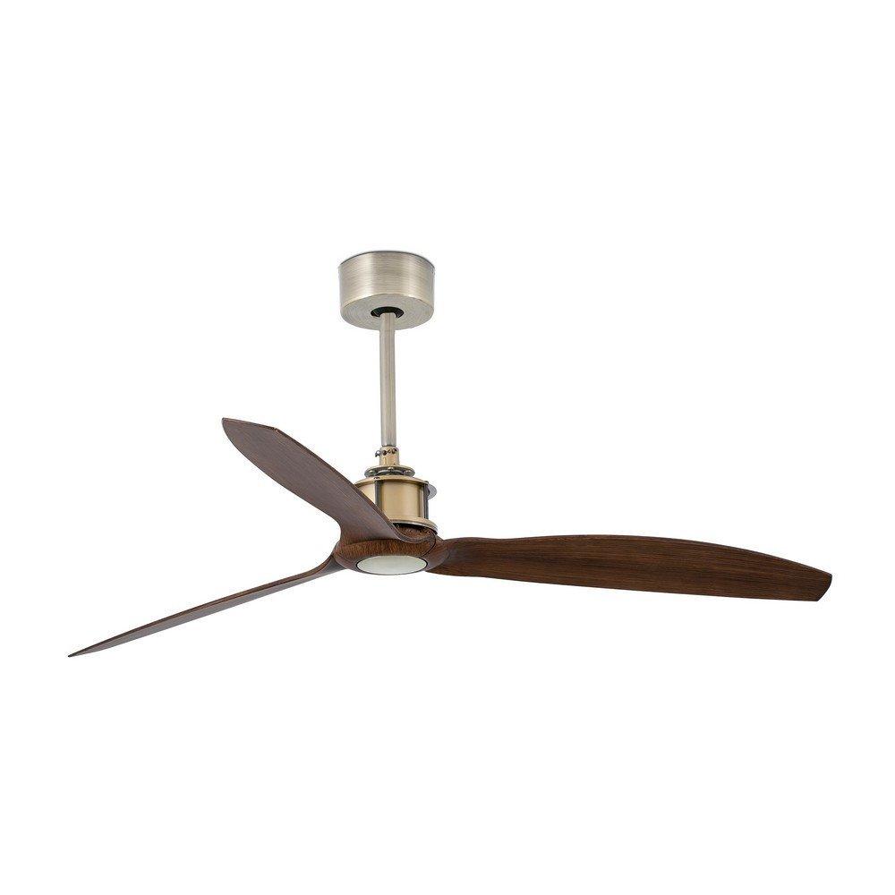 Just Old Gold Wood Ceiling Fan With DC Motor Smart Remote Included