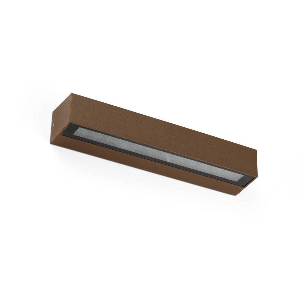 Doro20 Integrated LED Up Down Lighter Outdoor Wall Light Brown 3000K IP65