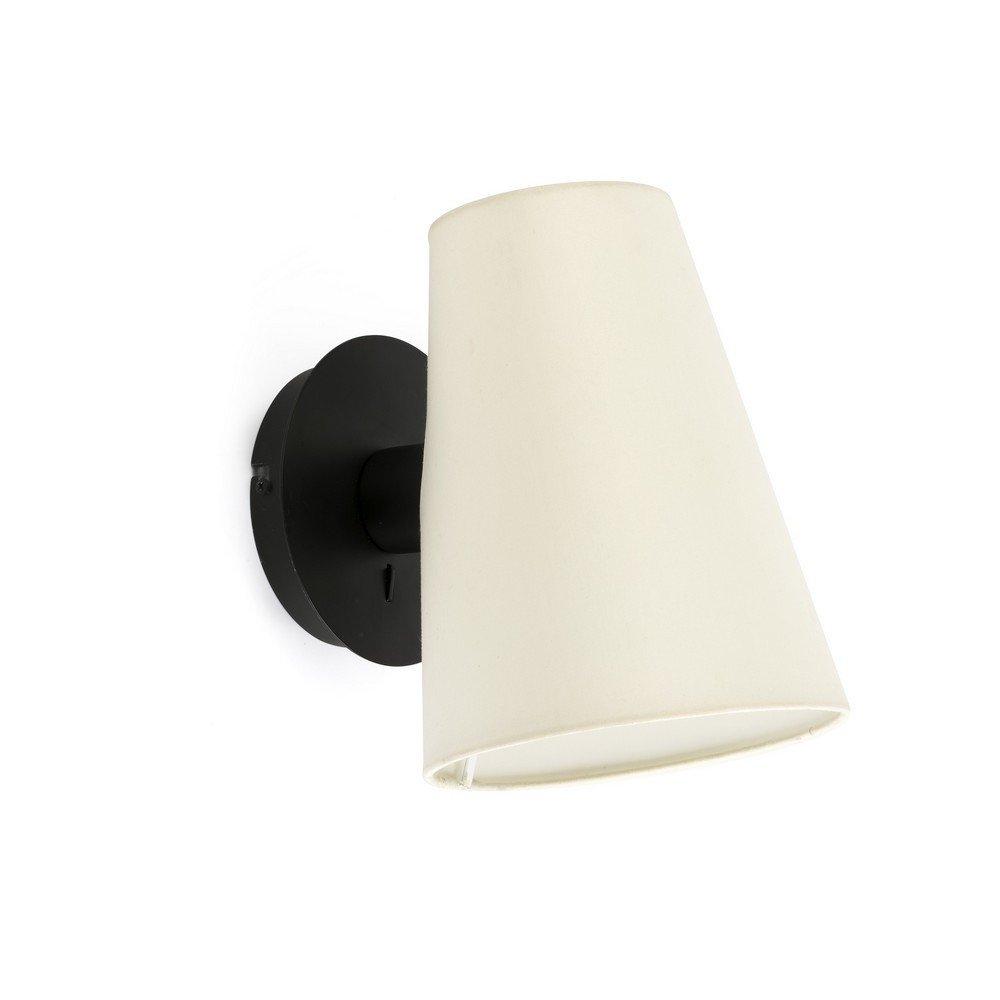 Lupe Wall Light with Shade Black E27