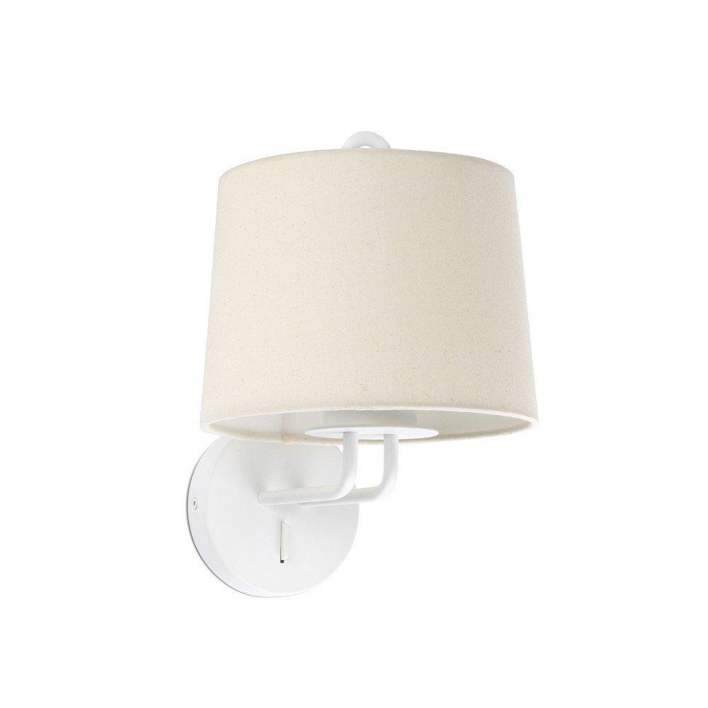 Montreal Wall Light with Shade White E27