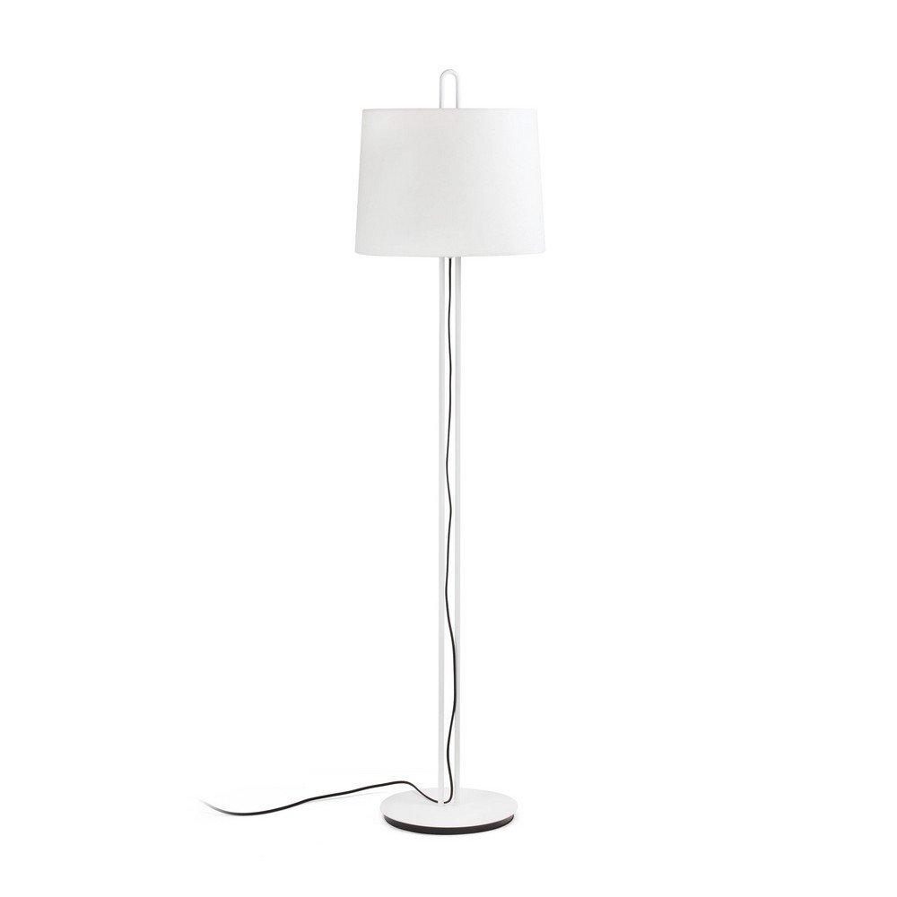 Montreal Floor Lamp Round Tappered Shade White E27