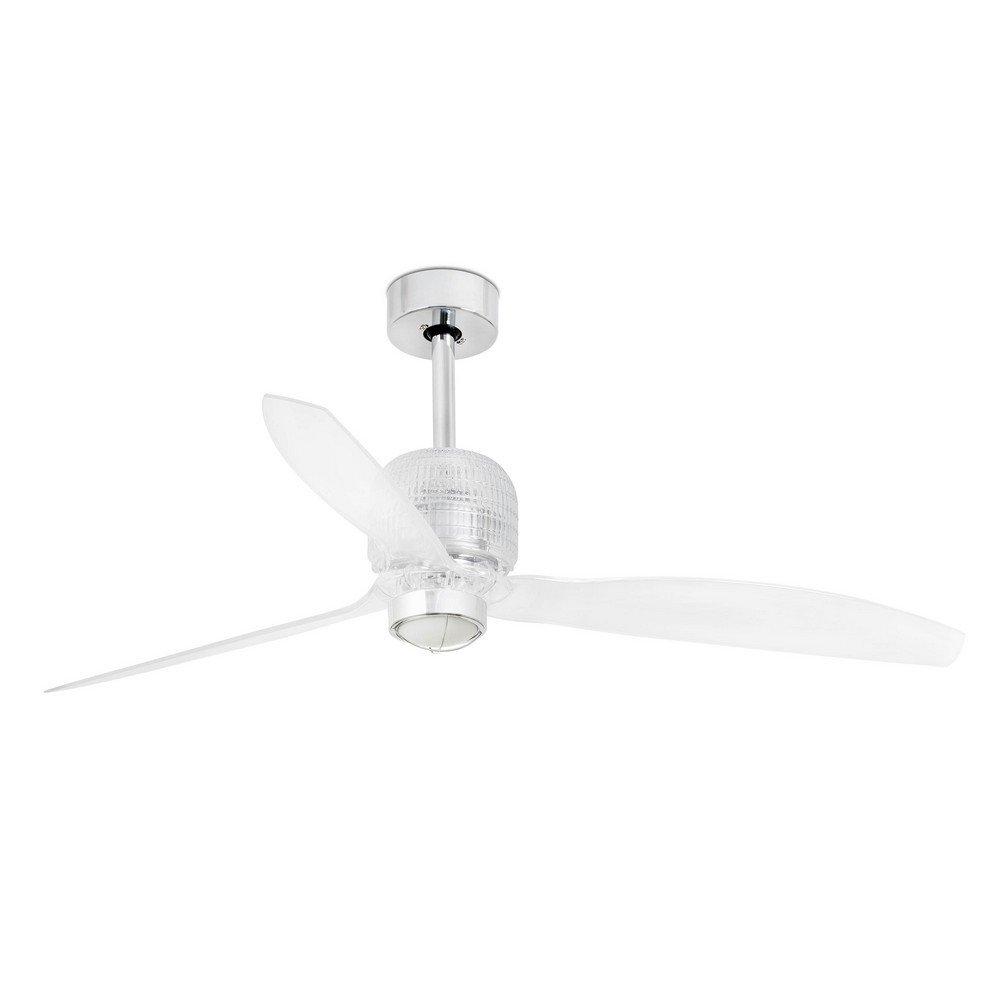 Deco Fan LED Chrome Ceiling Fan LED With DC Smart Motor Remote Included 3000K