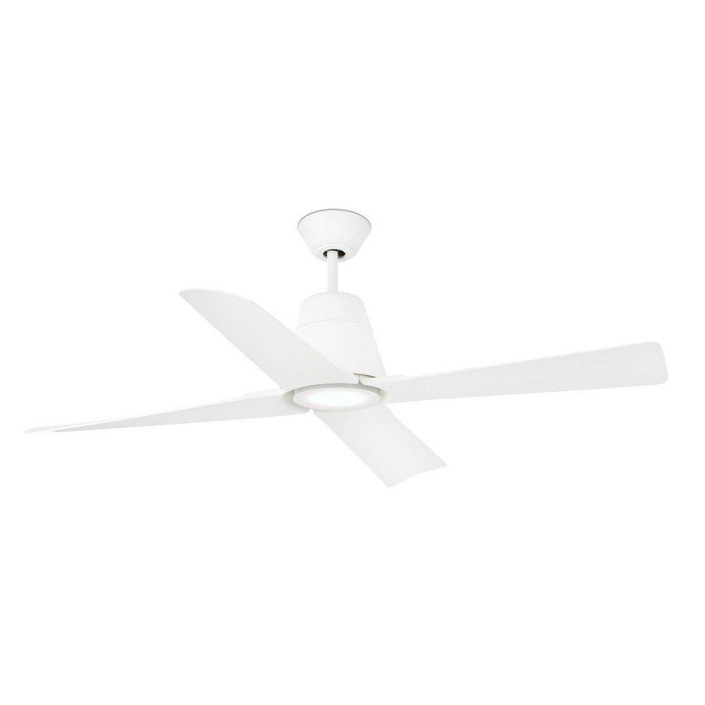 Typhoon LED White Ceiling Fan with DC Motor Smart Remote Included 3000K