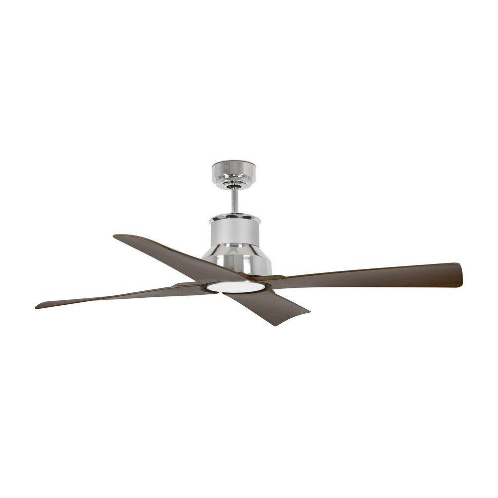 Winche LED Chrome Ceiling Fan with DC Motor Smart Remote Included 3000K