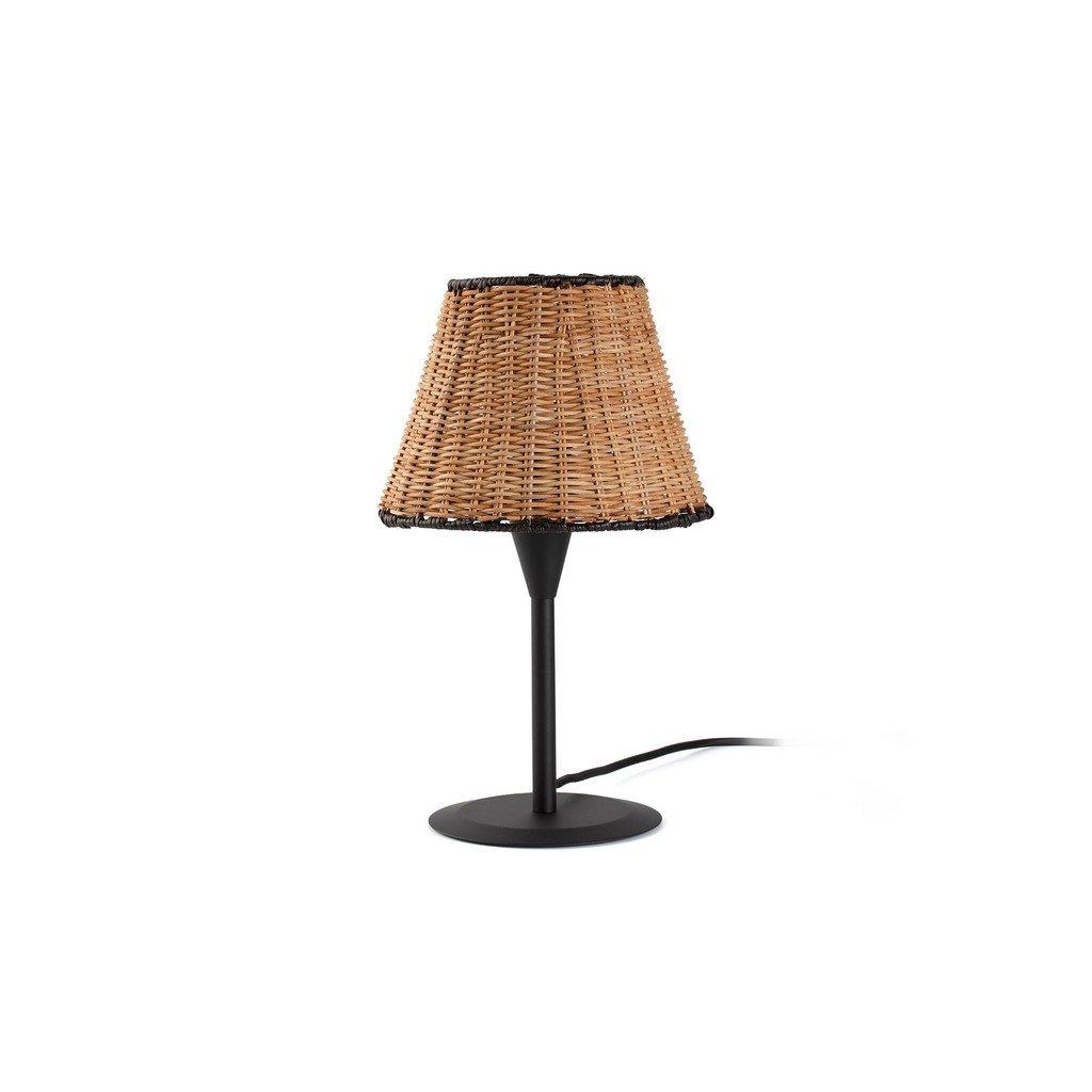 Sumba Black Rattan Mini Table Lamp 3000K