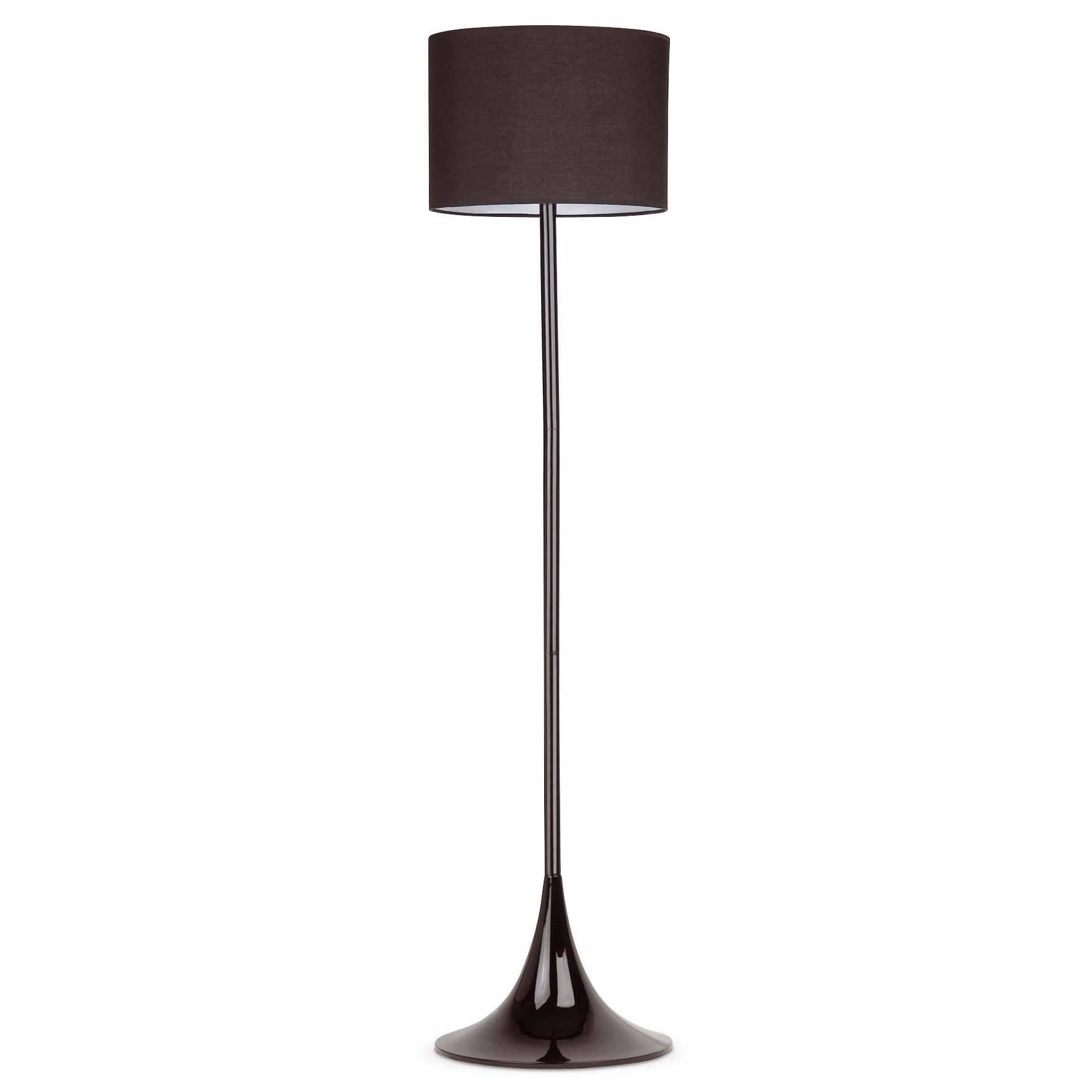 Floor Lamp Black with Shade E27