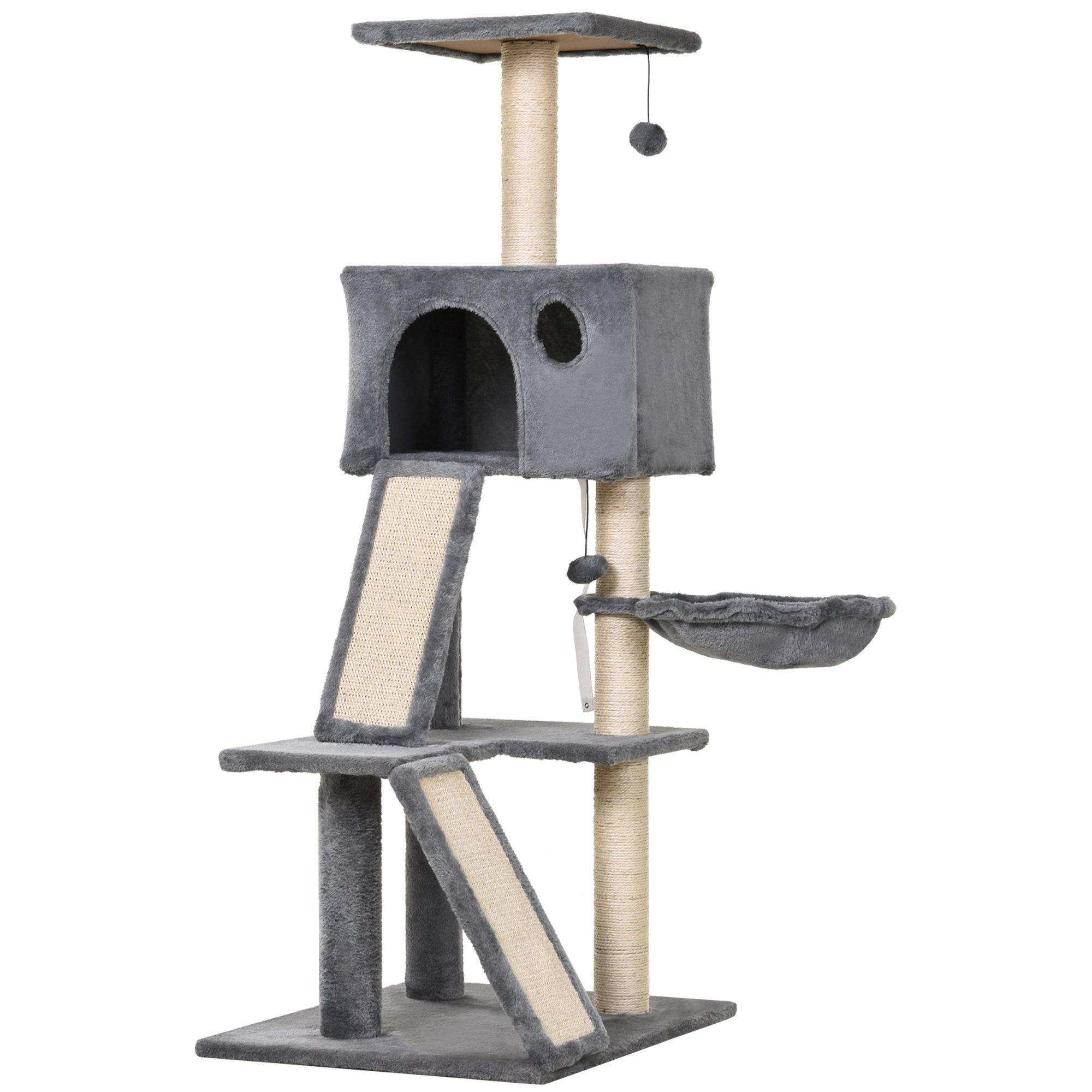Cat Tree Tower with Sisal-Covered Scratching Posts Cat Play Center