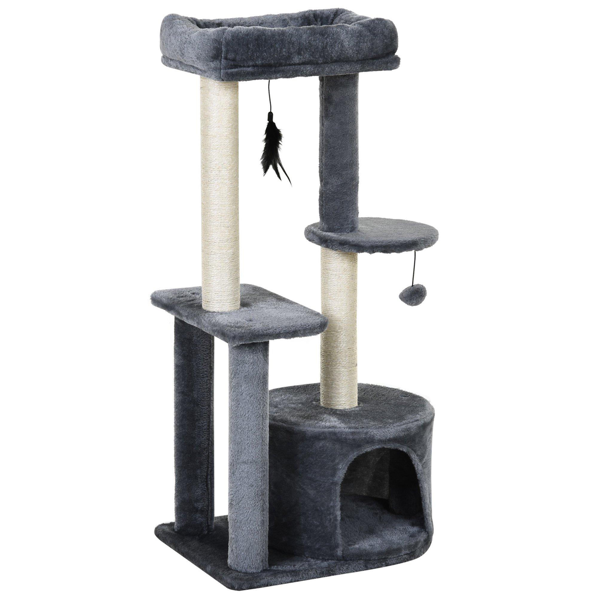 100cm Cat Activity Tree Tower with Perch House Scratching Post Play Ball