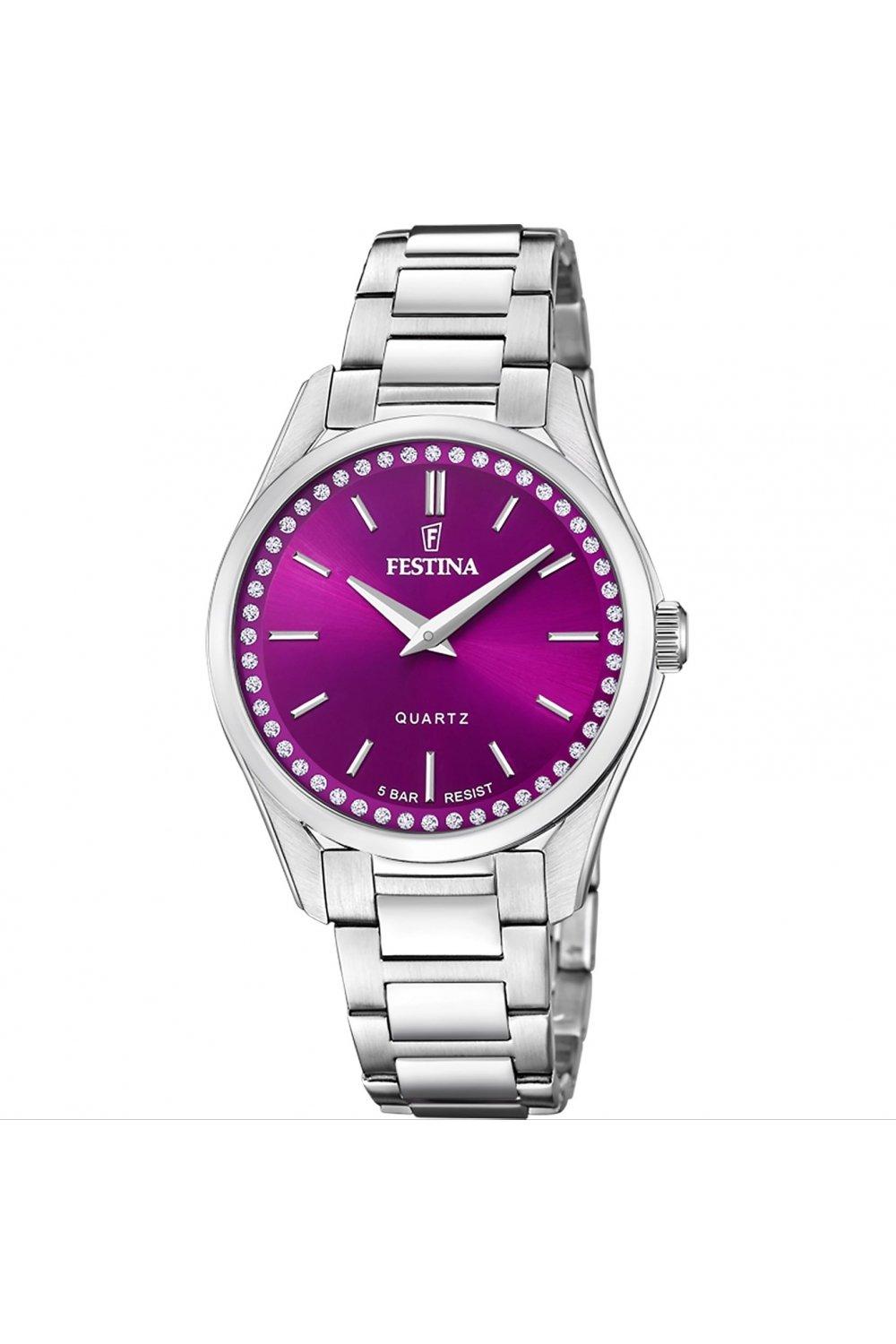 mademoiselle stainless steel classic analogue quartz watch - f20583/2
