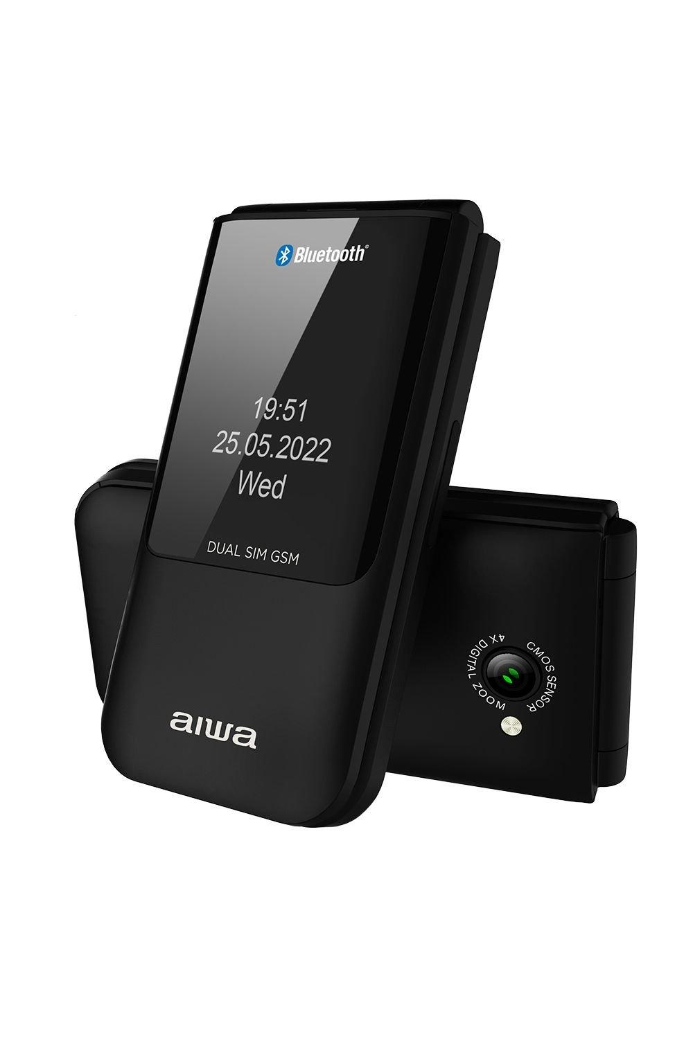 FP-24BK Multifunction Flip Phone, Simple Big Button for elderly with Desktop Charging Dock Stand