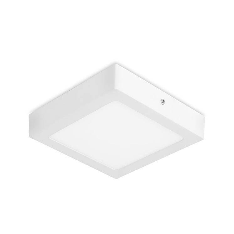 Easy Integrated LED Square Surface Mounted Downlight Matt White Warm White