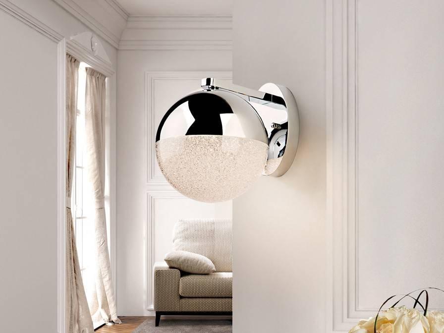 Sphere Integrated LED Wall Lamp Polished chrome