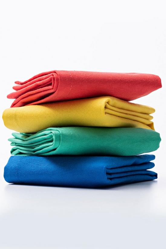 United Colors of Benetton United Colors Set of 4 Rainbow Table Cloths 100% Cotton 3