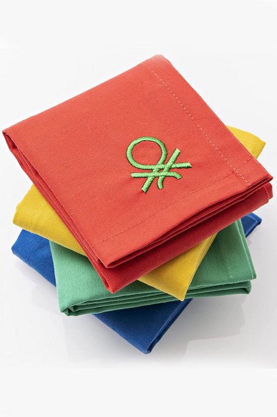 United Colors of Benetton United Colors Set of 4 Rainbow Table Cloths 100% Cotton 4