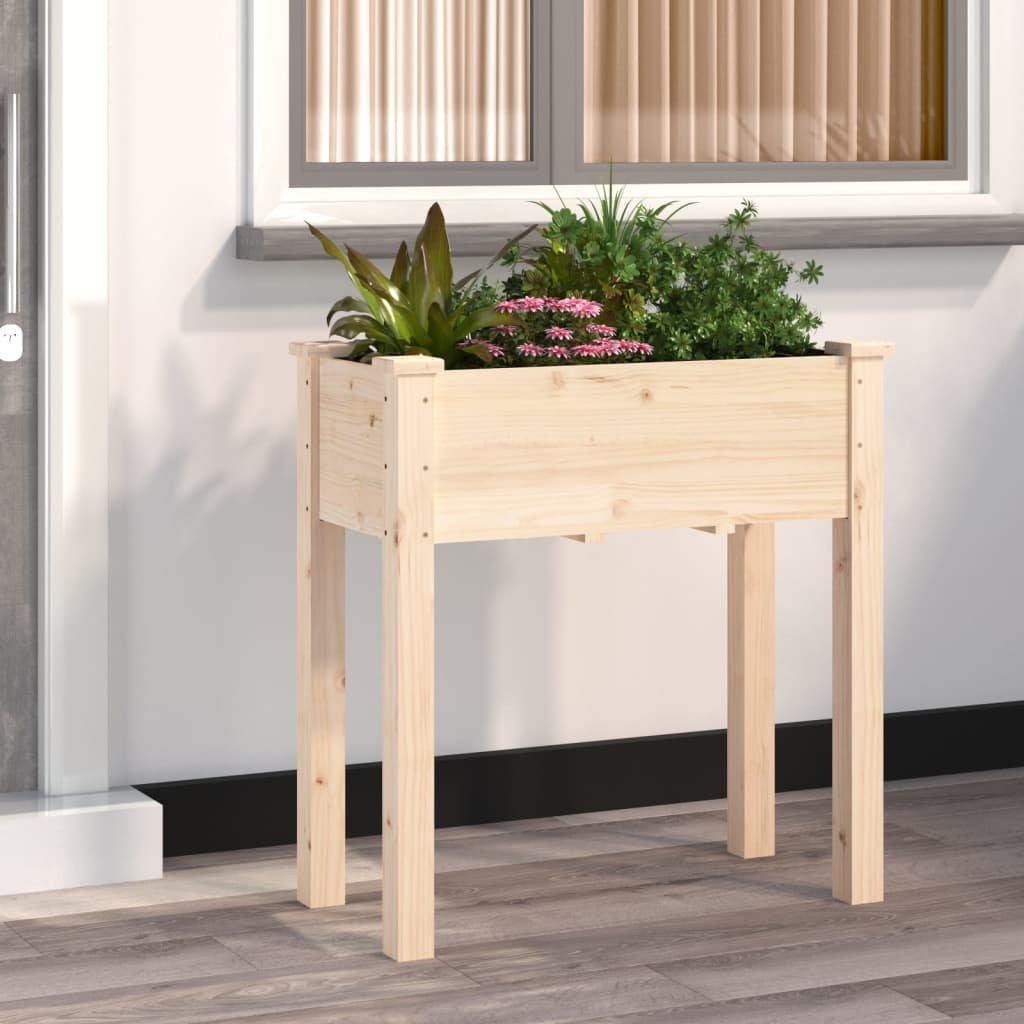 Planter with Liner 71x37x76 cm Solid Wood Fir