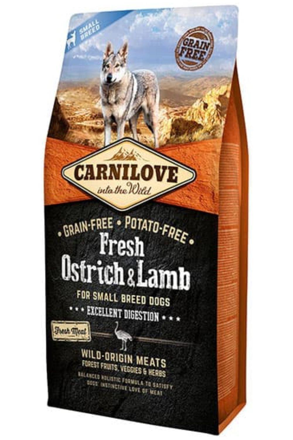 Fresh Ostrich & Lamb Small Breed Adult Dog Food 6kg