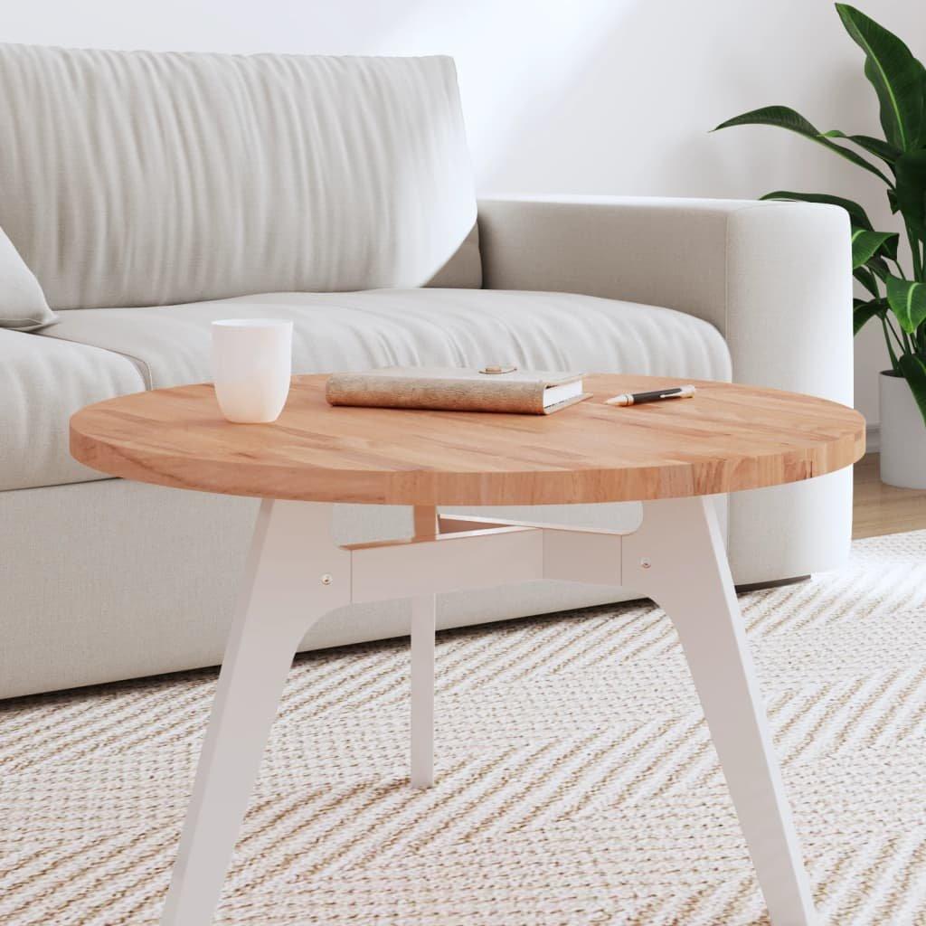 Table Top A~70x2.5 cm Round Solid Wood Beech