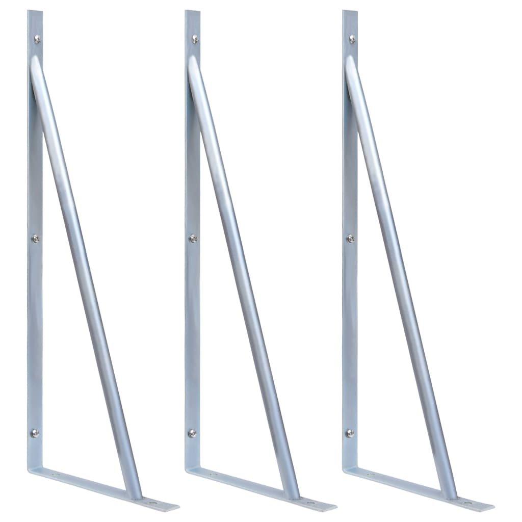 Support Brackets for Fence Post 3 pcs Galvanised Steel