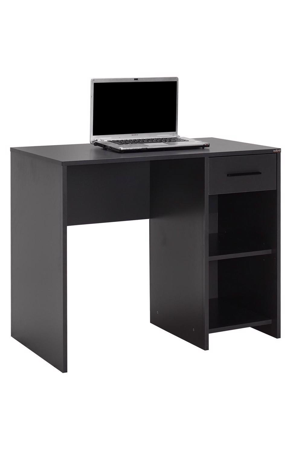 Anthracite Grey Home Office Desk With Storage