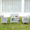Rattantree 4 Seater Rattan Garden Furniture Set with 2 Single Chairs, 1 Double Sofa and 1 Table thumbnail 1