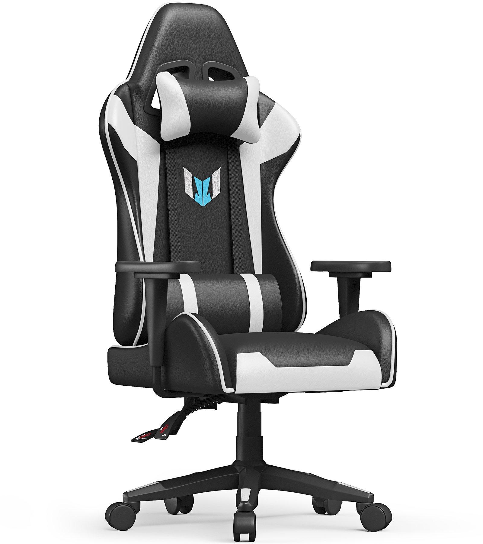 Ergonomic Gaming Chair with Lumbar Cushion&Headrest&Fixed Armrest 155 Degree