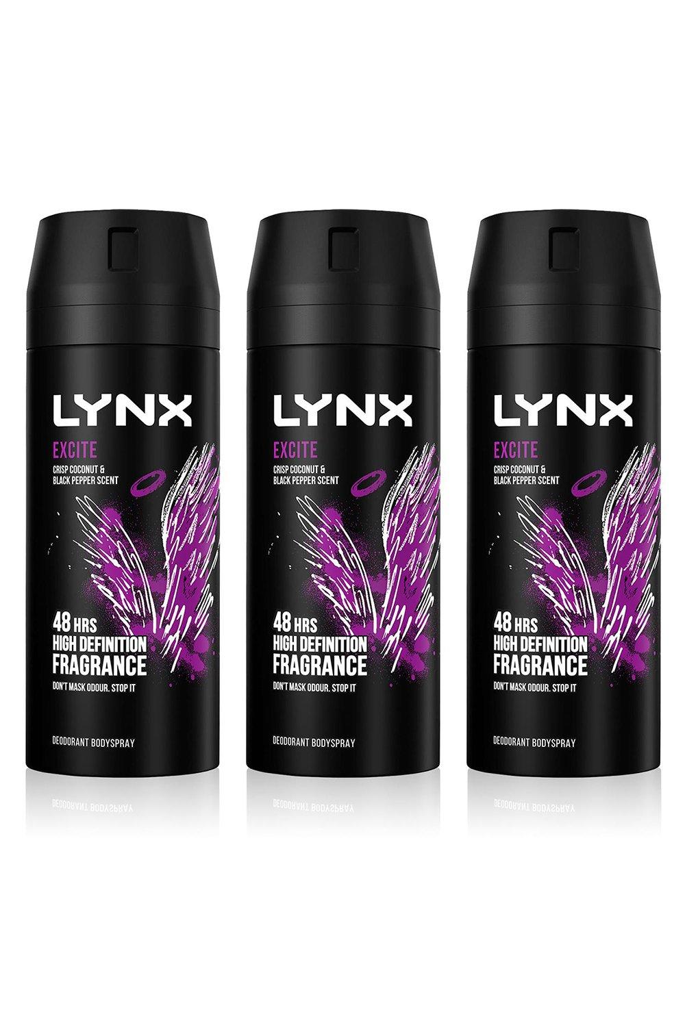 Photos - Deodorant LYNXauto 'Body Spray' Excite High Definition Fragrance Deo, 3x150ml 