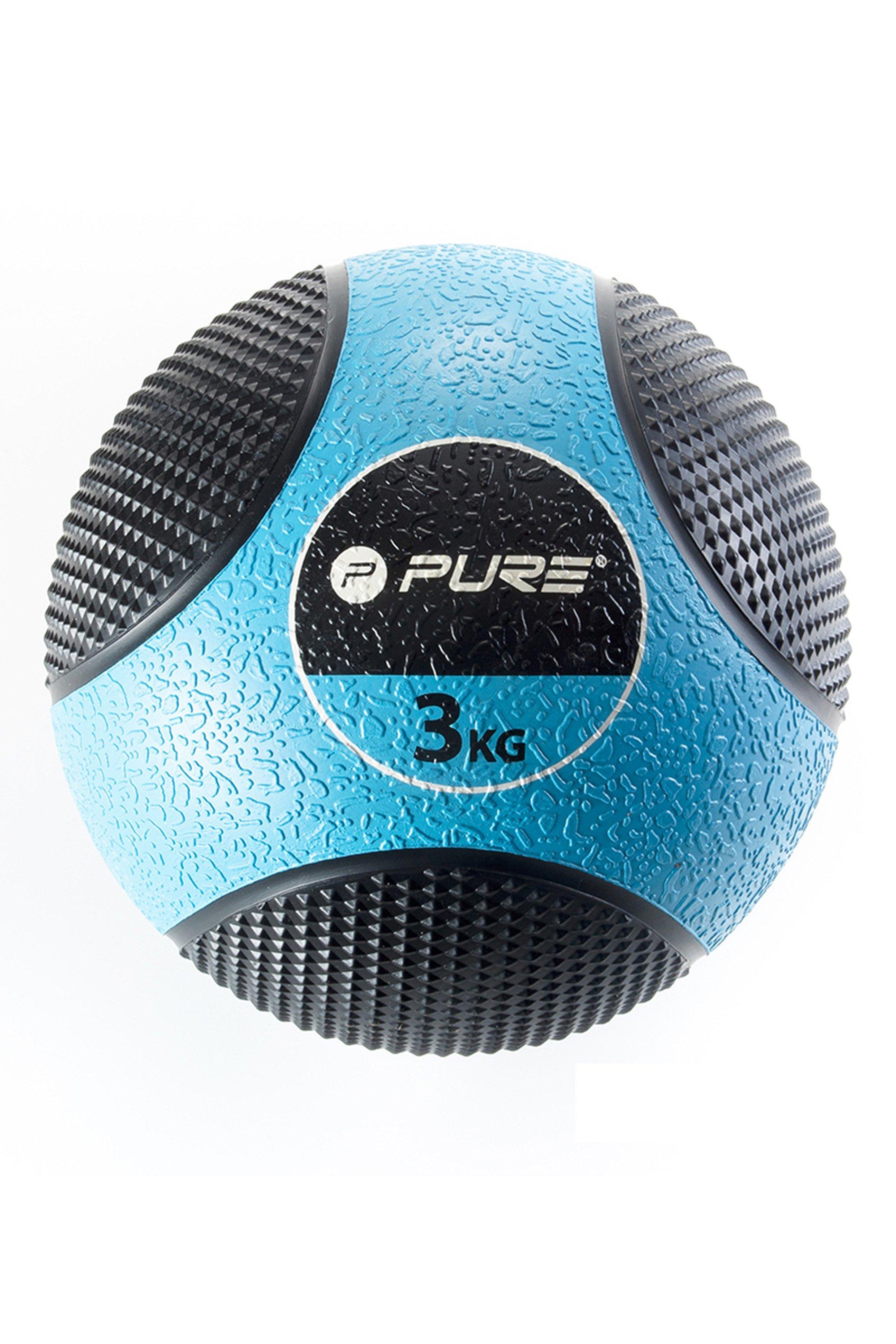 Pure2Improve Deluxe Medicine Ball 3Kg - Light Blue/Black|