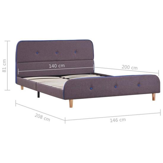 Berkfield Home Taupe Fabric Bed Frame 6