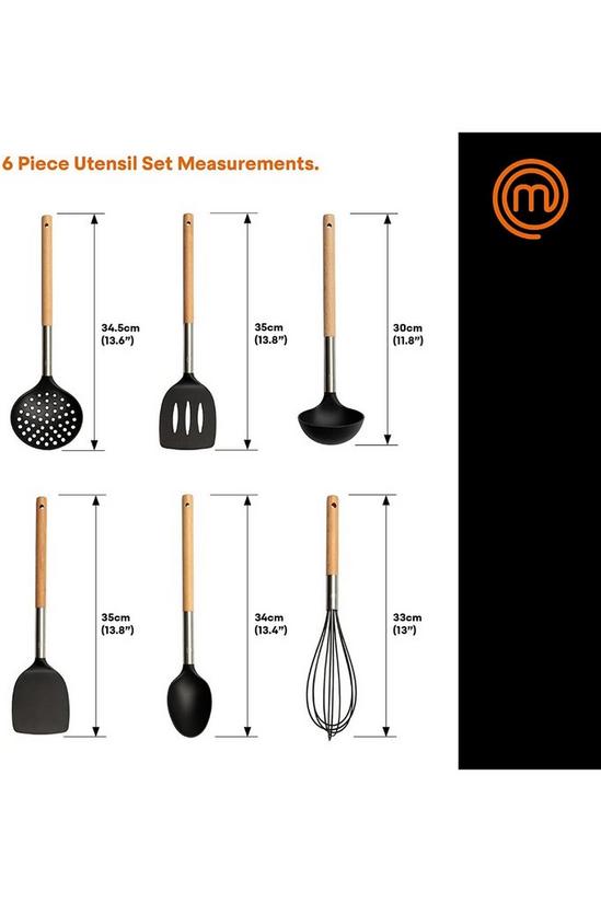 Masterchef 'MasterChef' Set Of 6 Utensil Set With Natural Wood Handles 3