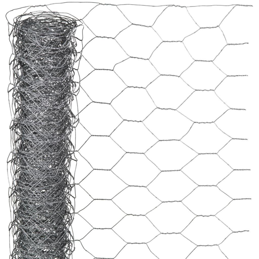 Nature Wire Mesh Hexagonal 0.5x10 m 25 mm Galvanised Steel