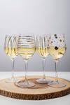 Mikasa Cheers Metallic Gold Set Of 4 14Oz Wine Glasses thumbnail 1