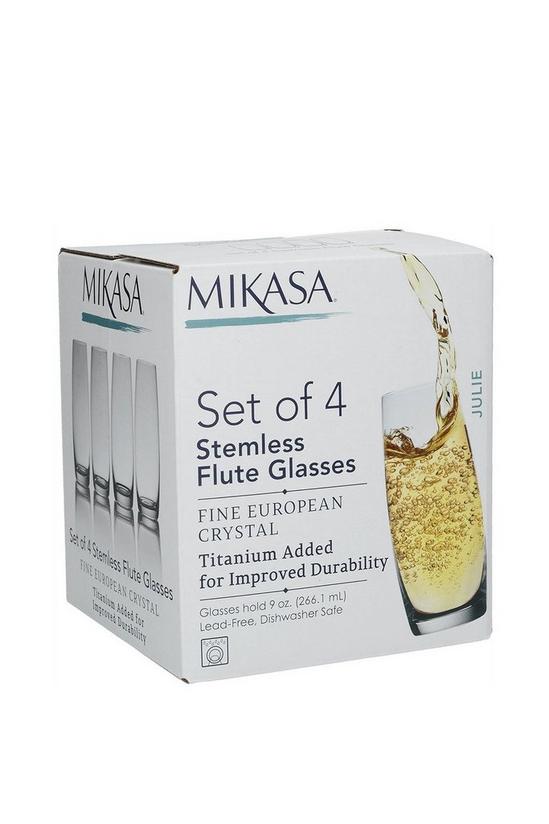 Mikasa Julie Set Of 4 9Oz Stemless Flute Glasses 3