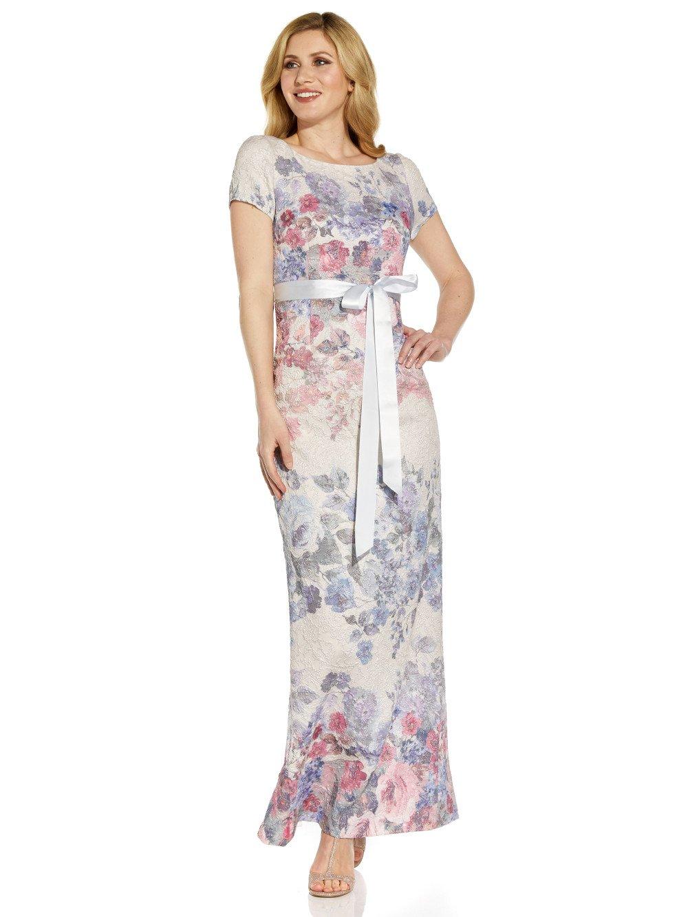 Dresses Matelasse Column Gown Adrianna Papell