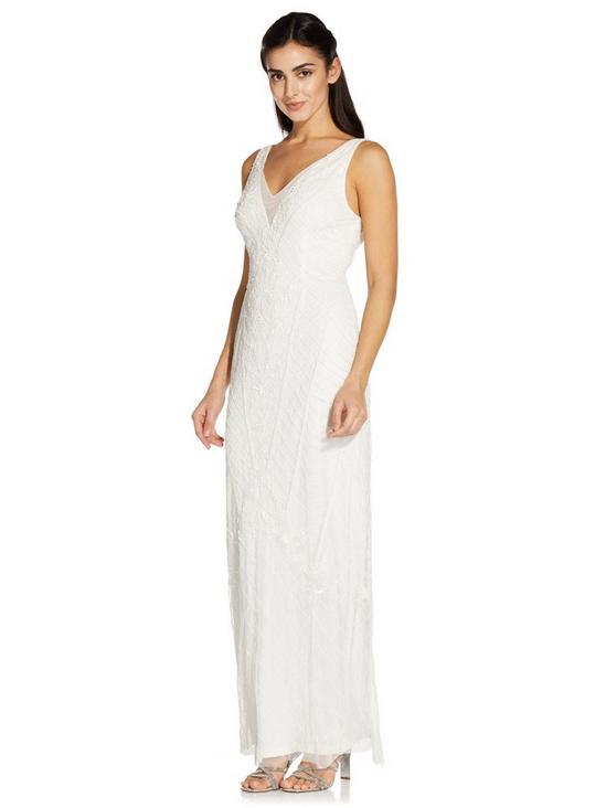 Adrianna Papell Beaded Column Gown 1