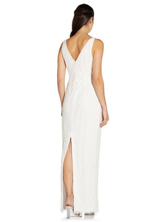 Adrianna Papell Beaded Column Gown 3
