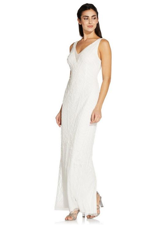 Adrianna Papell Beaded Column Gown 4