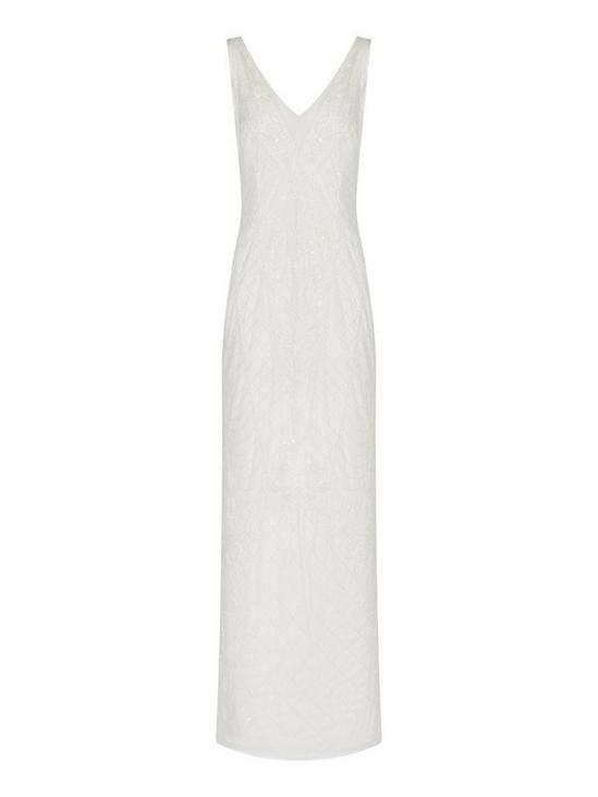 Adrianna Papell Beaded Column Gown 5