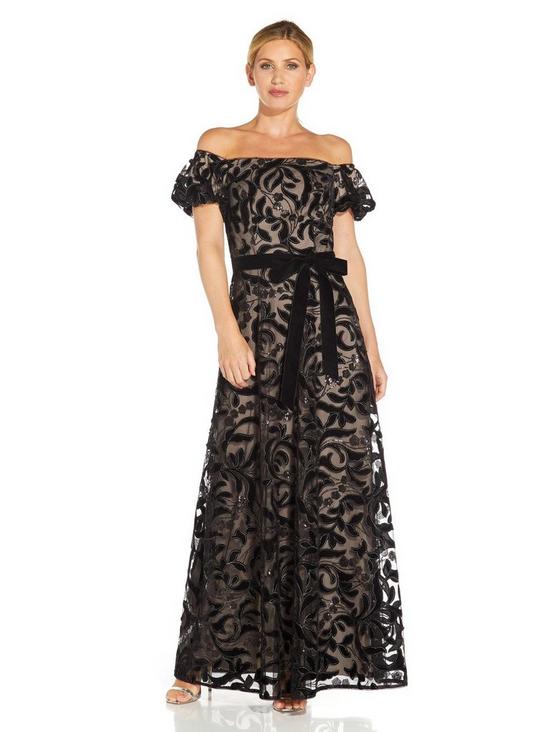 Adrianna Papell Off Shoulder Ball Gown 1