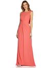 Adrianna Papell Crepe Draped Gown thumbnail 1
