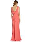 Adrianna Papell Crepe Draped Gown thumbnail 3