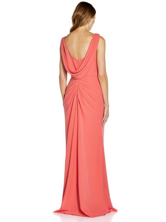 Adrianna Papell Crepe Draped Gown 3