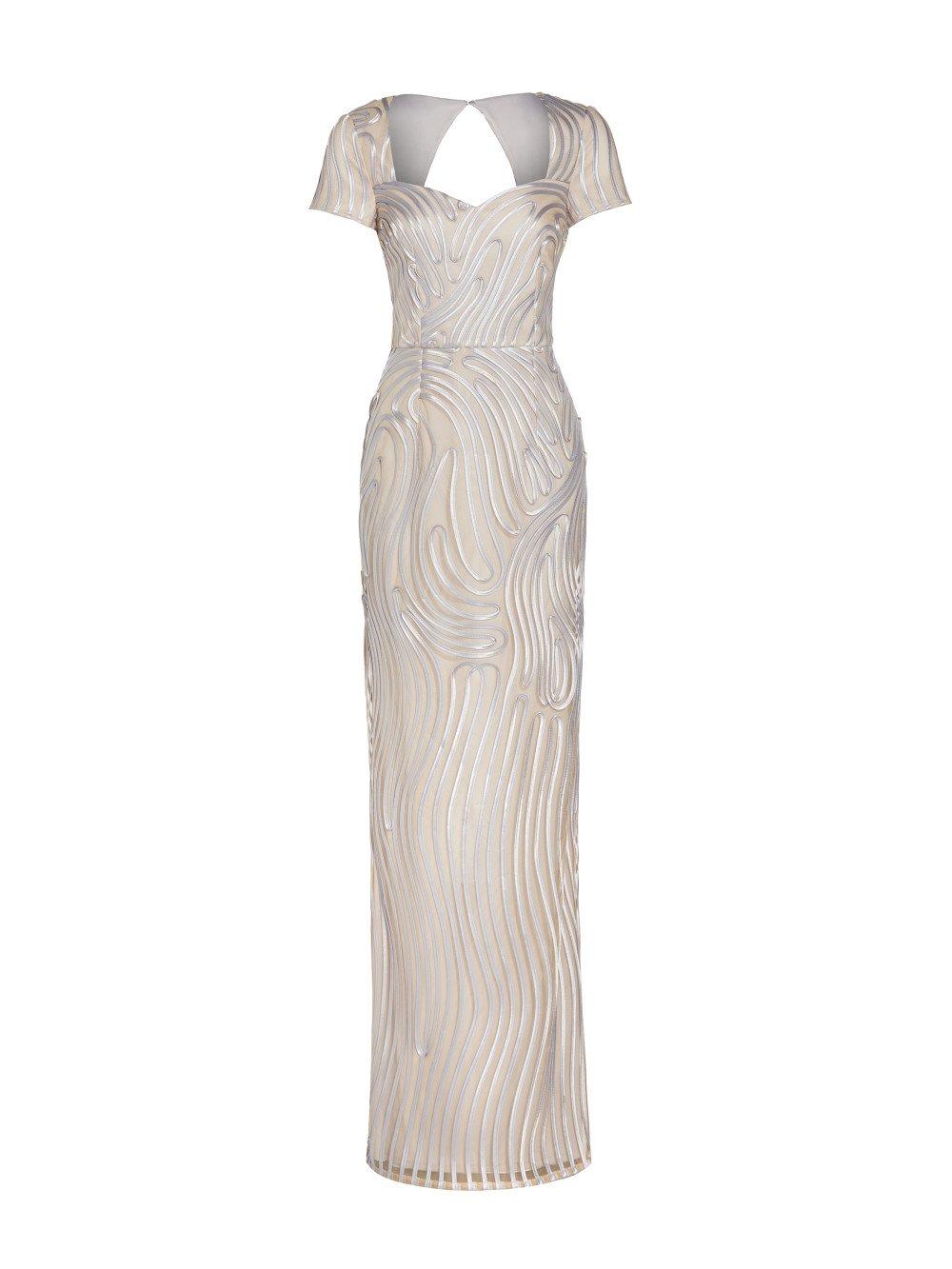 Dresses Ribbon Embroidered Column Gown Adrianna Papell