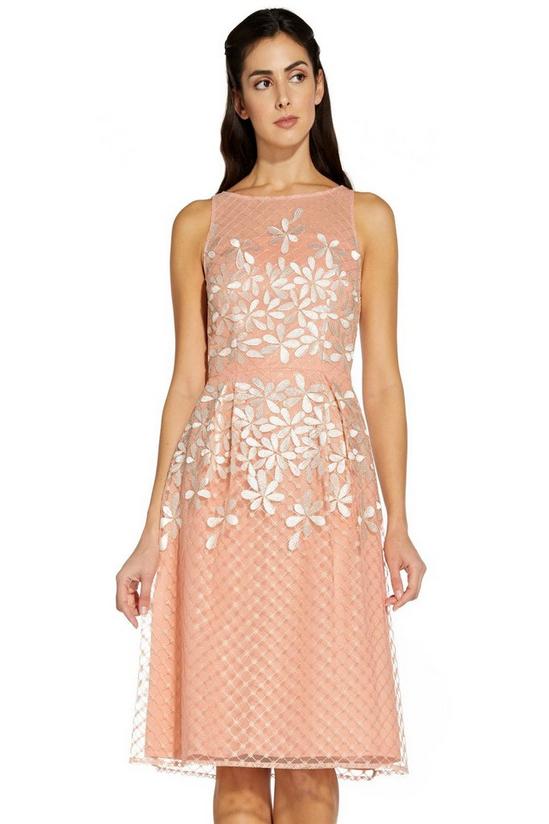 Adrianna Papell Embroidered Fit And Flare 1