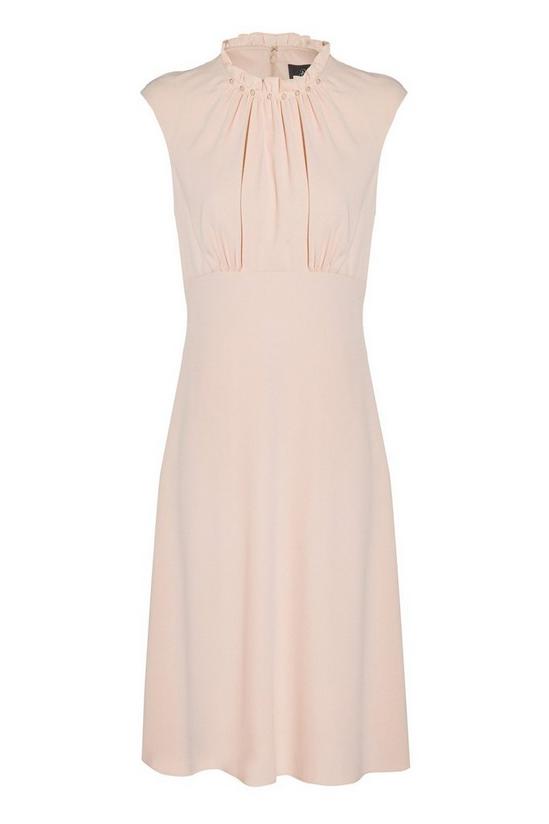 Adrianna Papell Crepe Pearl Neck Short Dress 5